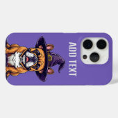 Halloweenhond met een heks Pet Case-Mate iPhone Case (Achterkant (horizontaal))