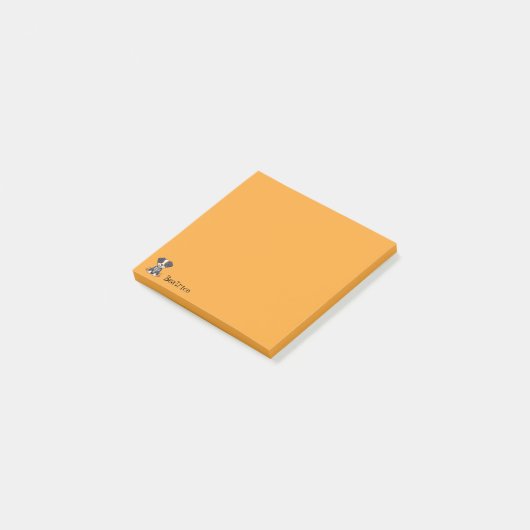 Halloweenhond Sinaasappel Post-it® Notes (Schuin)