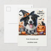 Halloweenhond uit het Kinder Briefkaart (Voorkant / Achterkant)