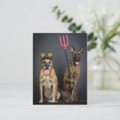 Halloweenhonden Briefkaart (Staand voorkant)