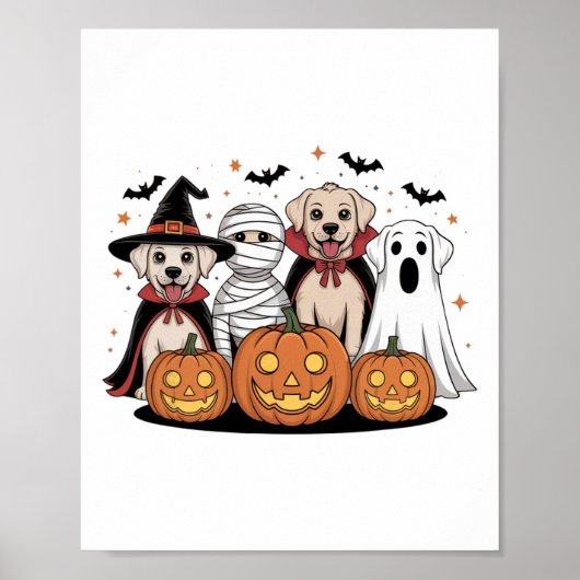 Halloweenhonden voor dierenliefhebbers - Schattige Poster (Voorkant)