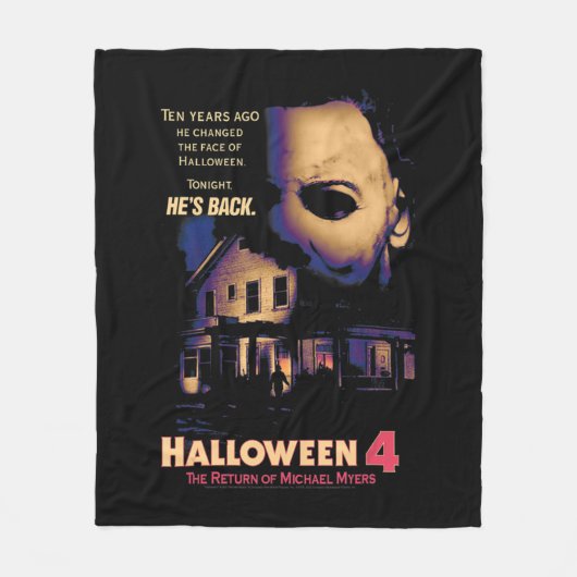 Halloweenhuis en masker fleece deken (Voorkant)