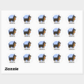 Halloweenie Funny Sausage Dog Pun Ronde Sticker (Vel)