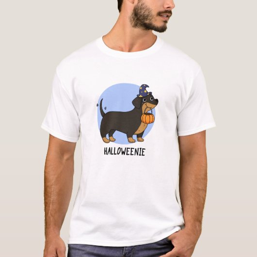 Halloweenie Funny Sausage Dog Pun T-shirt (Voorkant)