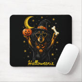 Halloweenie grappige halloween teckel heks muismat (Met muis)