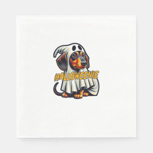 Halloweenie Grappige Halloween teckel Verkleed als Servet
