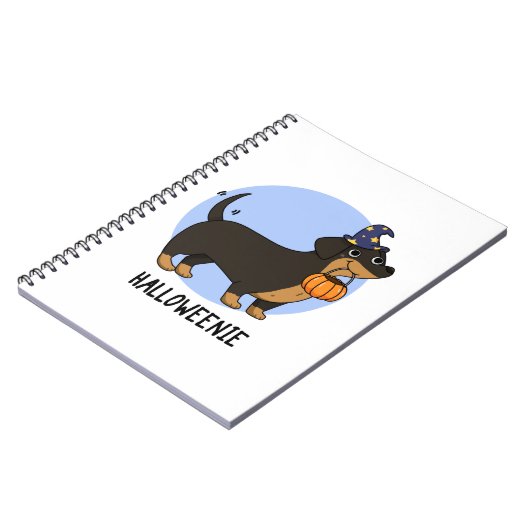 Halloweenie Grappige Worst Hond Pun  Notitieboek (Linkerzijde)