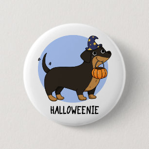 Halloweenie Grappige Worst Hond Pun Ronde Button 5,7 Cm