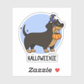 Halloweenie Grappige Worst Hond Pun  Sticker (Vel)