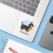 Halloweenie Grappige Worst Hond Pun  Sticker (Laptop met iPhone)