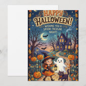 Halloweenkaart kaart (Voorkant / Achterkant)