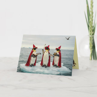 Halloweenkaart met Heks Pinguïn Feestdagen Kaart