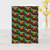 Halloweenkaart met vouw kaart (Gele Bloem)