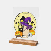 Halloweenkat Acryl Bord (Hoek)