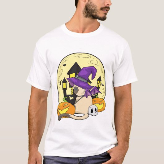 Halloweenkat T-shirt (Voorkant)
