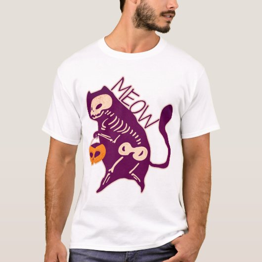 Halloweenkat T-shirt (Voorkant)
