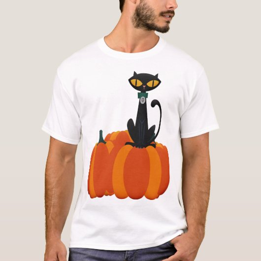 Halloweenkat T-shirt (Voorkant)