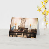 Halloweenkatten Kaart (Gele Bloem)