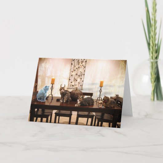 Halloweenkatten Kaart (Voorkant)