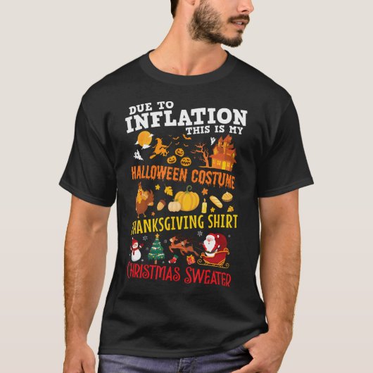 Halloweenkostuum Thanksgiving Ugly Christmas T-shirt (Voorkant)