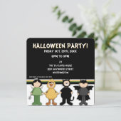 Halloweenkostuums Kind Halloweenfeest Uitnodigen Kaart (Staand voorkant)