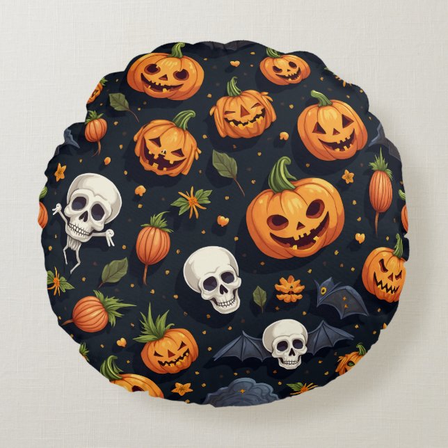 halloweenkussen rond kussen (Voorkant)