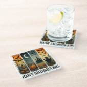 Halloweenkwartet Glazen Onderzetter (Schuin)