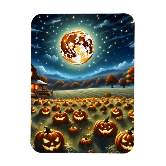 Halloweenlandschap Magneet (Verticaal)