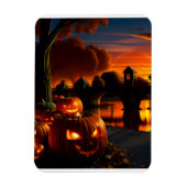 Halloweenlandschap Magneet (Verticaal)