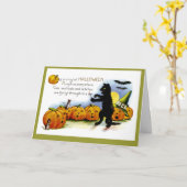 Halloweenlied Kaart (Gele Bloem)