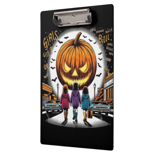 Halloweenmeisje Klembord (Links)