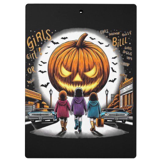 Halloweenmeisje Klembord (Achterkant)