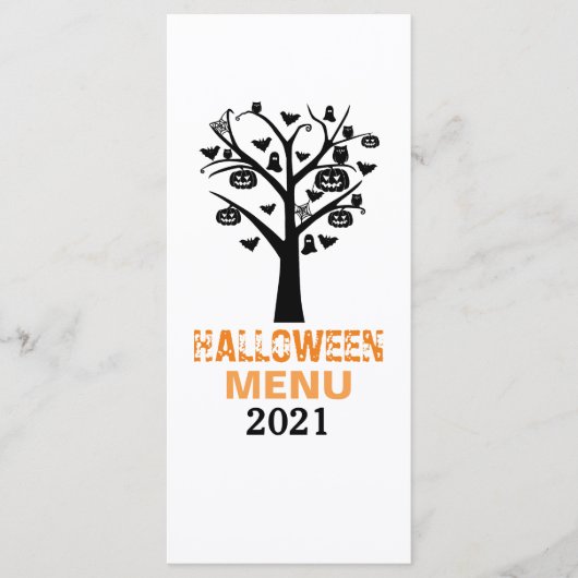 Halloweenmenu 'Geheime Bos' Menu (Voorkant)