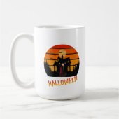 Halloweenmonster bij zonsondergang Coffe Mok (Links)