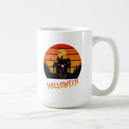 Halloweenmonster bij zonsondergang Coffe Mok (Rechts)