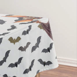 Halloweenpatroon van zwerm van vampiervleermuizen tafelkleed