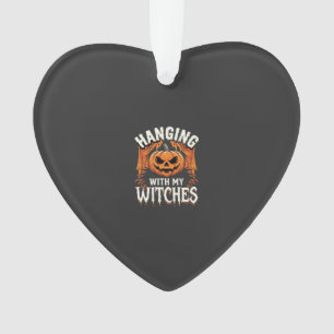 Halloweenpompoen met mijn heksen ornament
