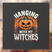 Halloweenpompoen met mijn heksen raamsticker (Vel 2)
