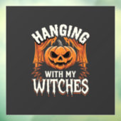 Halloweenpompoen met mijn heksen raamsticker (Vel 3)