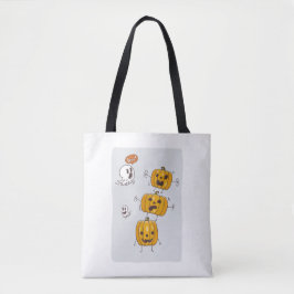 Halloweenpompoenen en -geesten boodschappentas tote bag
