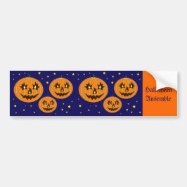 halloweenpompoenen in de ruimte bumpersticker