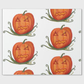 HalloweenPompoenen Inpakpapier (Vlak)