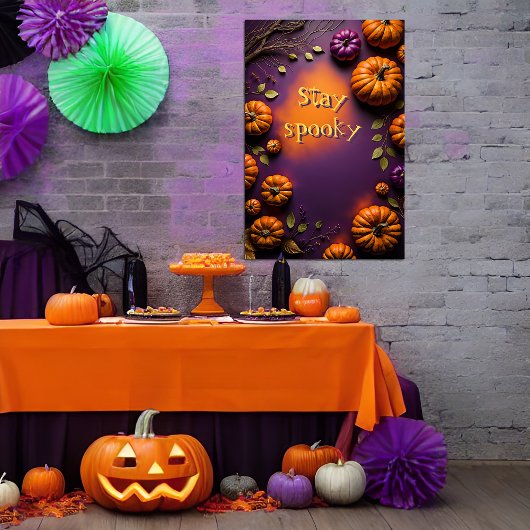 Halloweenpompoenen Poster