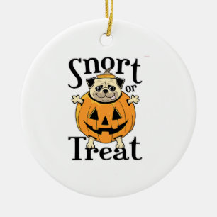 Halloweenpug Keramisch Ornament