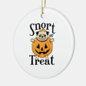 Halloweenpug Keramisch Ornament (Links)