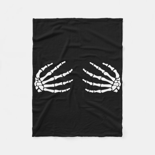 Halloween's Borstskelet Handen Borst Leuke Kosten Fleece Deken (Voorkant)