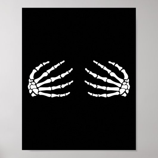 Halloween's Borstskelet Handen Borst Leuke Kosten Poster (Voorkant)