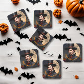 Halloweens Magische Warlocks Fleshouders Kartonnen Onderzetters