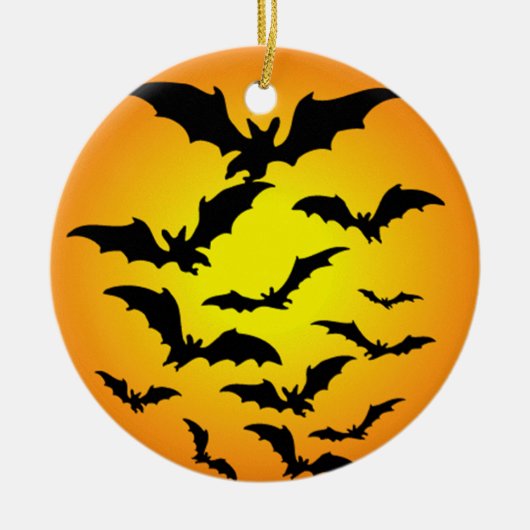Halloween's vleermuis - keramisch ornament (Voorkant)