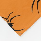 Halloweenspinnen zwart en Sinaasappel Fleece Deken (Hoek)